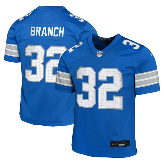 Youth Nike Brian Branch Blue Detroit Lions Game Jersey