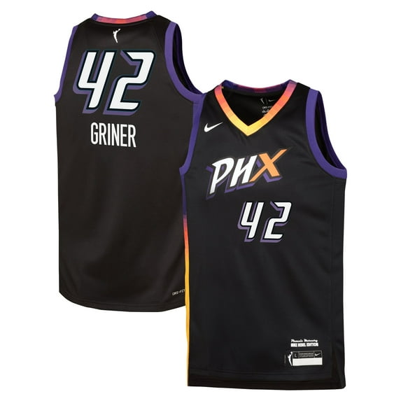 Youth Nike Brittney Griner Black Phoenix Mercury 2024-Rebel Edition Jersey