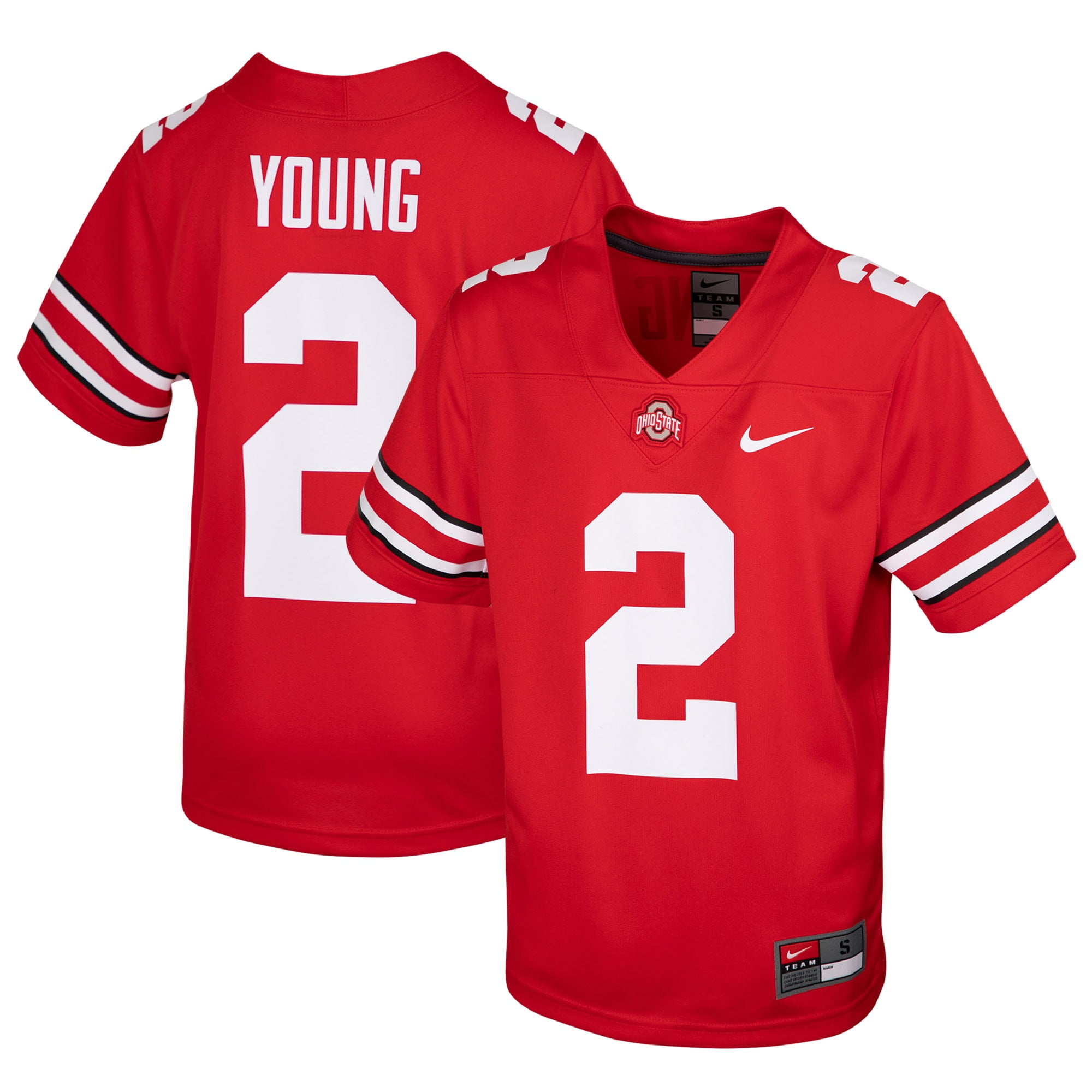 Youth Nike Chase Young Scarlet Ohio State Buckeyes 2020 NFL Draft Replica Jersey Walmart