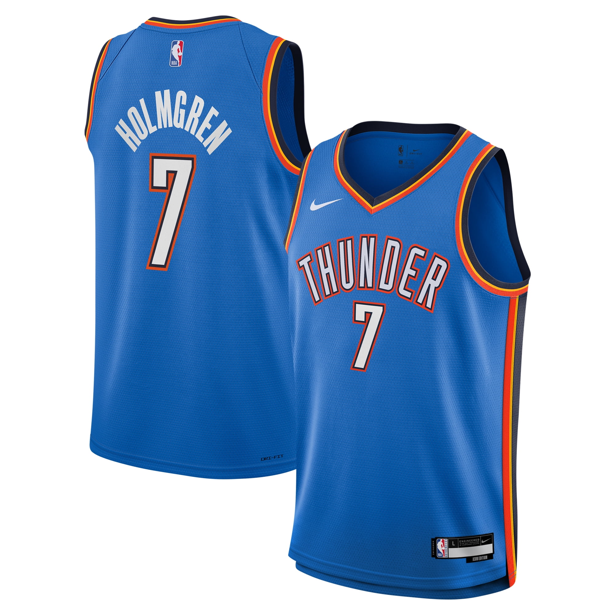 Youth Nike Chet Holmgren Blue Oklahoma City Thunder Swingman Jersey