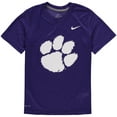thumbnail image 1 of Youth Nike Clemson Tigers Purple Logo Legend Performance T-Shirt, 1 of 2