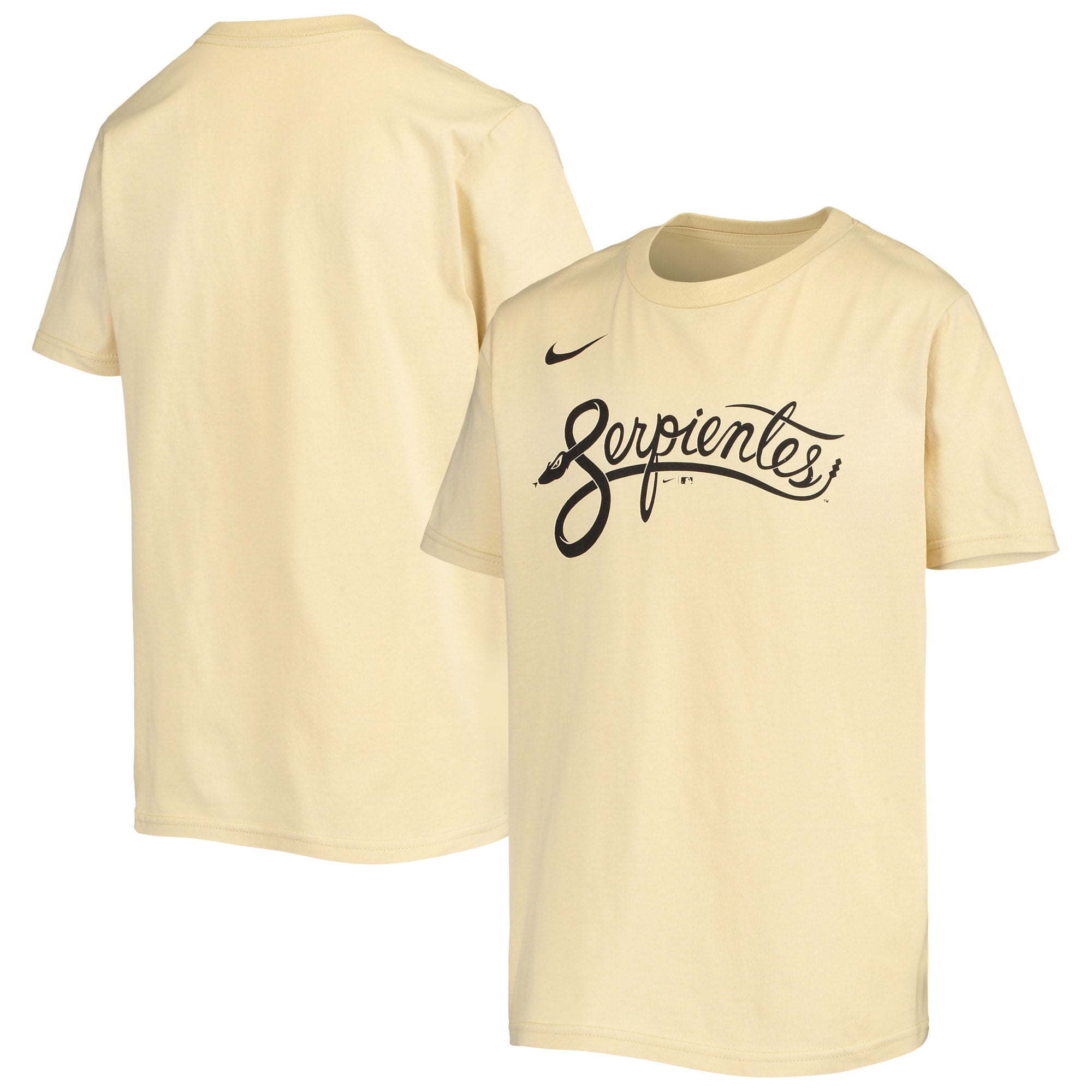 Youth Nike Cream Arizona Diamondbacks City Connect Wordmark T