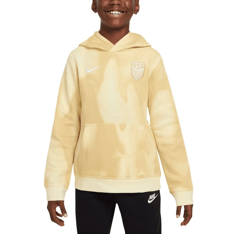 Youth Nike Cream USMNT Club Fleece Pullover Hoodie Walmart
