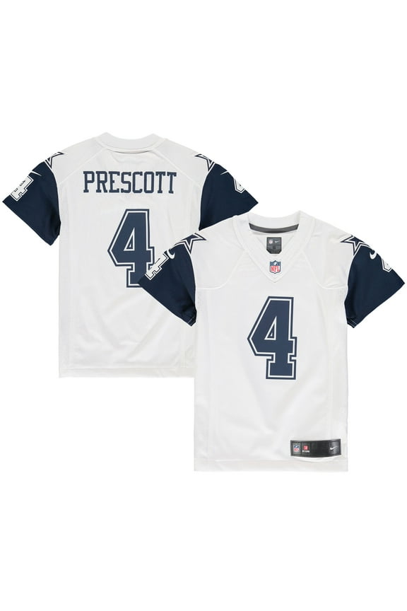 Youth Nike Dak Prescott White Dallas Cowboys Color Rush Game Jersey