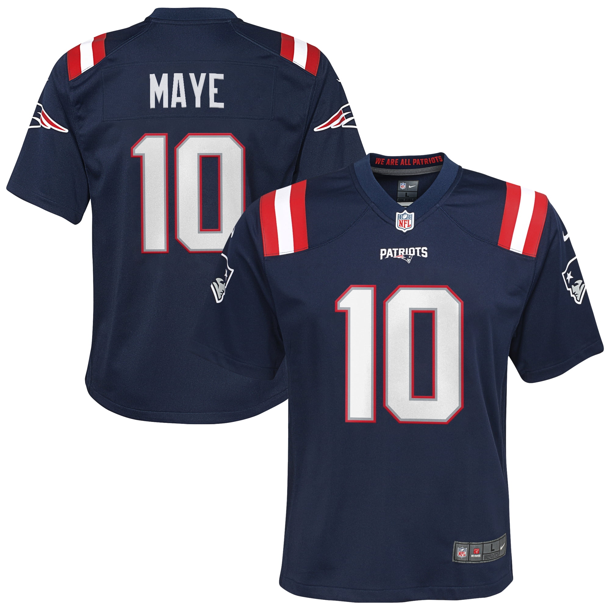 Youth Nike Drake Maye Navy New England Patriots 2024 NFL Draft First
