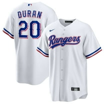 Youth Nike Ezequiel Duran White Texas Rangers Home Replica Jersey