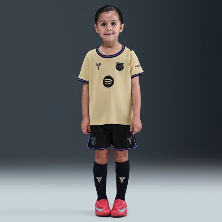 Youth Nike Gold Barcelona 2025/26 Stadium Kit Set