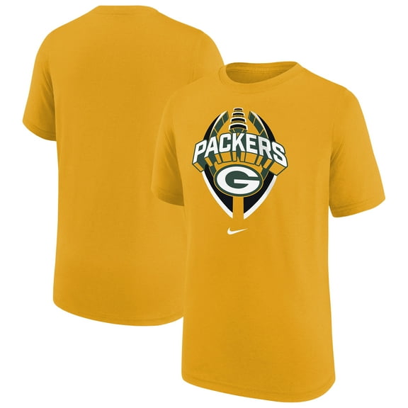 Youth Nike Gold Green Bay Packers Icon Legend T-Shirt