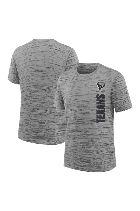 Youth Nike Heather Charcoal Houston Texans Sideline Velocity Performance T-Shirt
