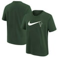 thumbnail image 1 of Youth Nike Hunter Green Milwaukee Bucks Swoosh T-Shirt, 1 of 3