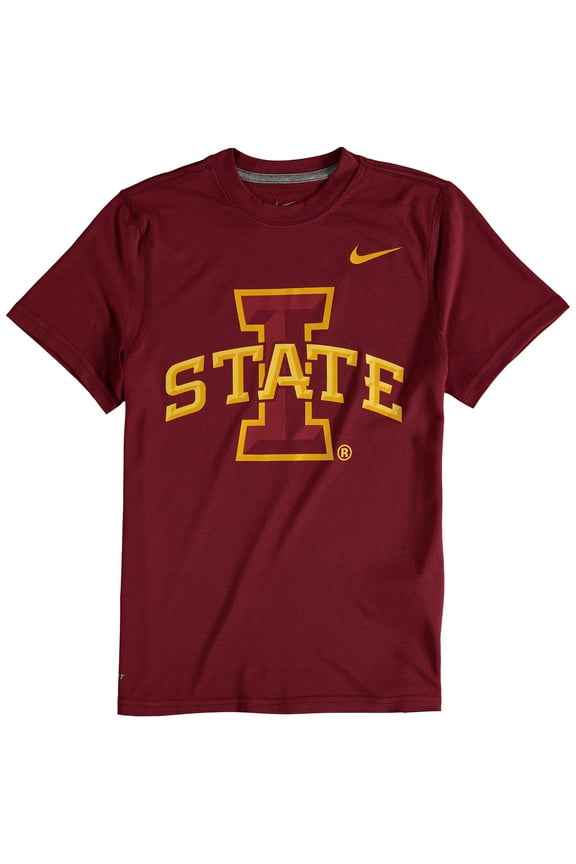 Youth Nike Iowa State Cyclones Cardinal Logo Legend Performance T-Shirt