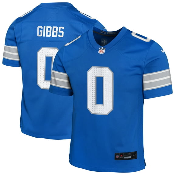 Youth Nike Jahmyr Gibbs Blue Detroit Lions Game Jersey
