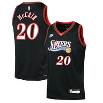 Youth Nike Jared McCain Black Philadelphia 76ers Swingman Jersey - Classic Edition