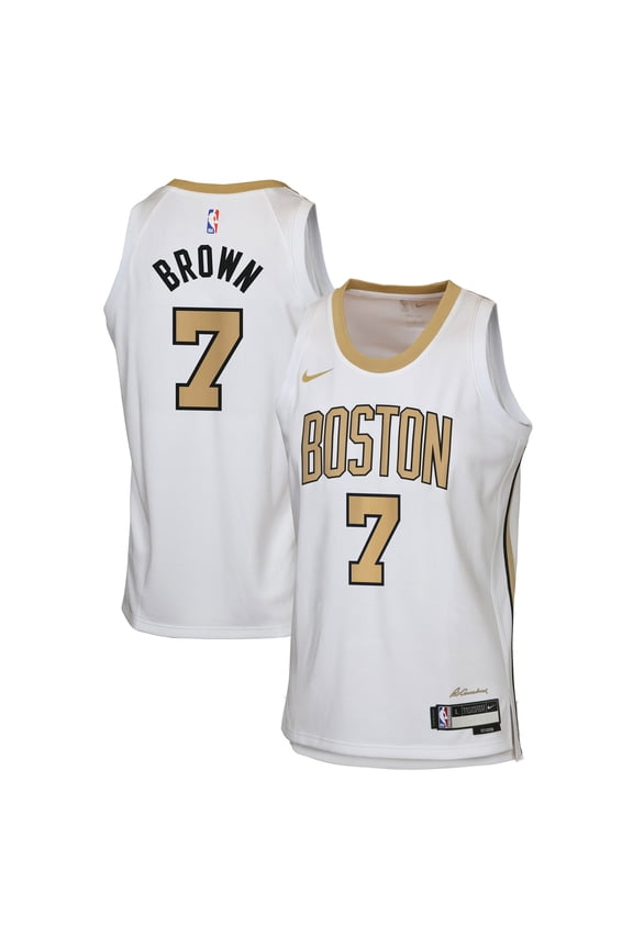 Youth Nike Jaylen Brown White Boston Celtics 2025/26 City Edition Swingman Jersey