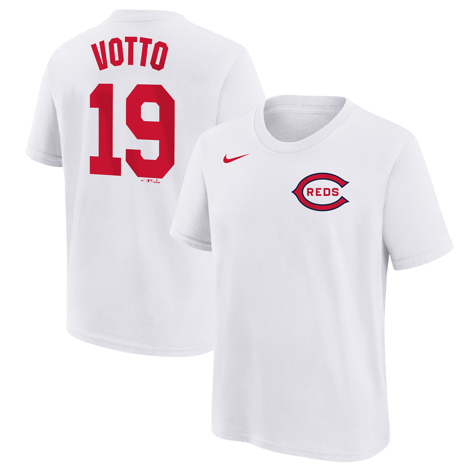 Youth Nike Joey Votto White Cincinnati Reds 2022 Field of Dreams Name & Number TShirt