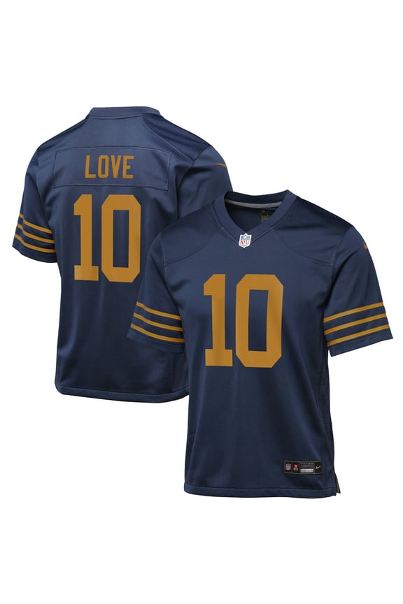 Youth Nike Jordan Love Navy Green Bay Packers The 1923 Classic Game Jersey