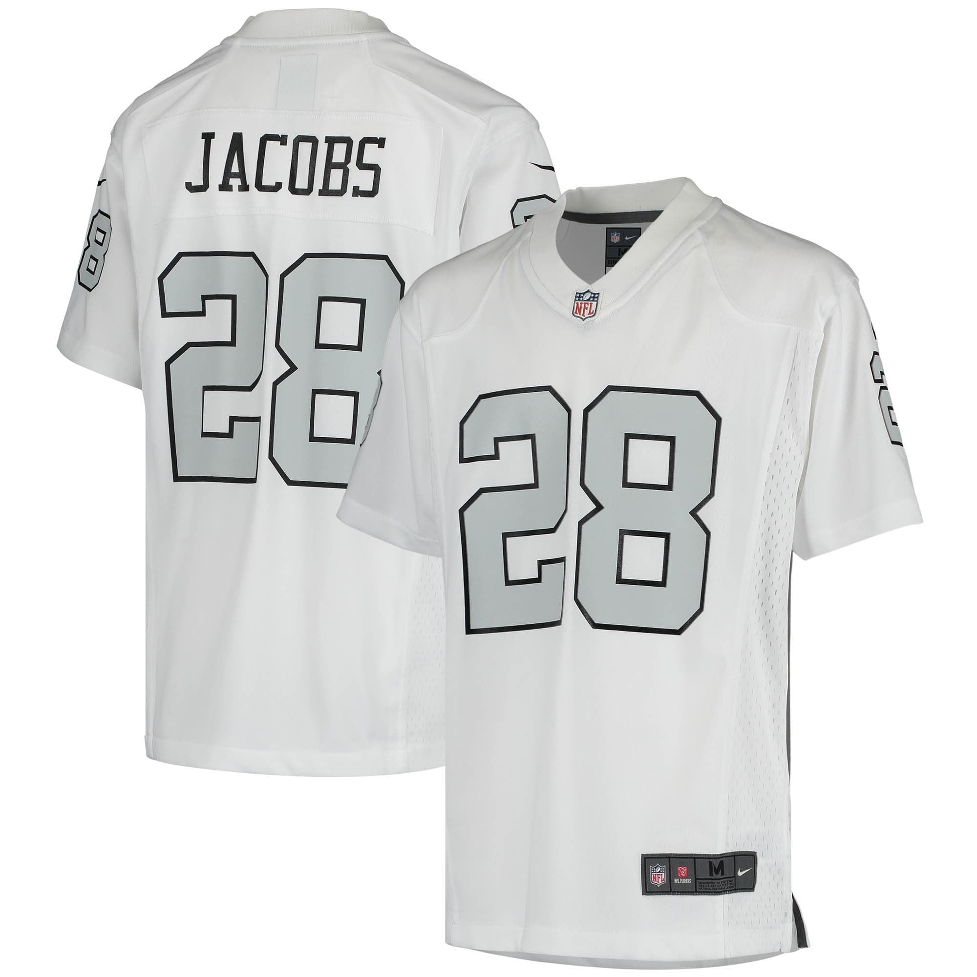 Las Vegas Raiders Nike Game Road Jersey - White - Custom - Mens