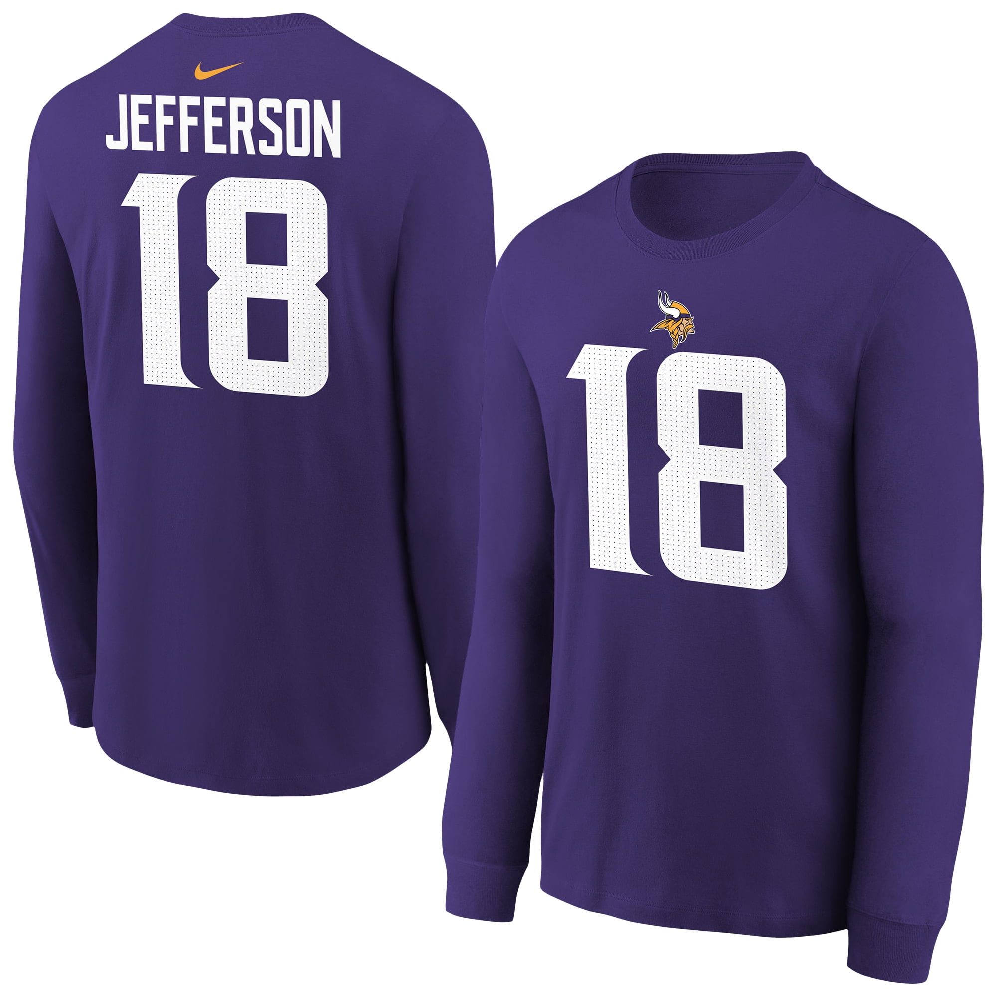Youth Nike Justin Jefferson Purple Minnesota Vikings Player Name