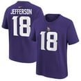 thumbnail image 1 of Youth Nike Justin Jefferson Purple Minnesota Vikings Player Name & Number T-Shirt, 1 of 3