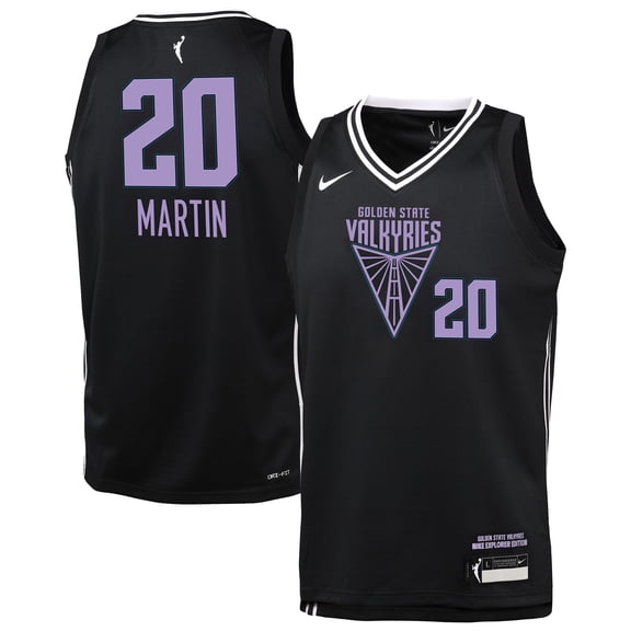 Youth-Nike Kate Martin Eclipse Black Golden State Valkyries Explorer Edition Player Jersey