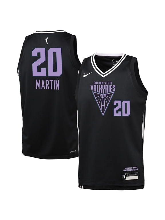 Youth-Nike Kate Martin Eclipse Black Golden State Valkyries Explorer Edition Player Jersey