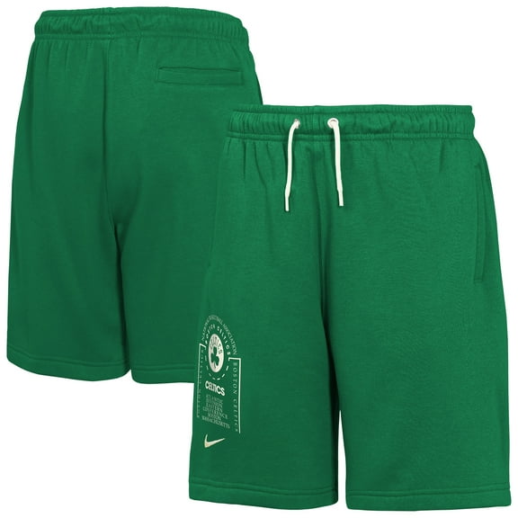 Youth Nike Kelly Green Boston Celtics Courtside Club Fleece Shorts