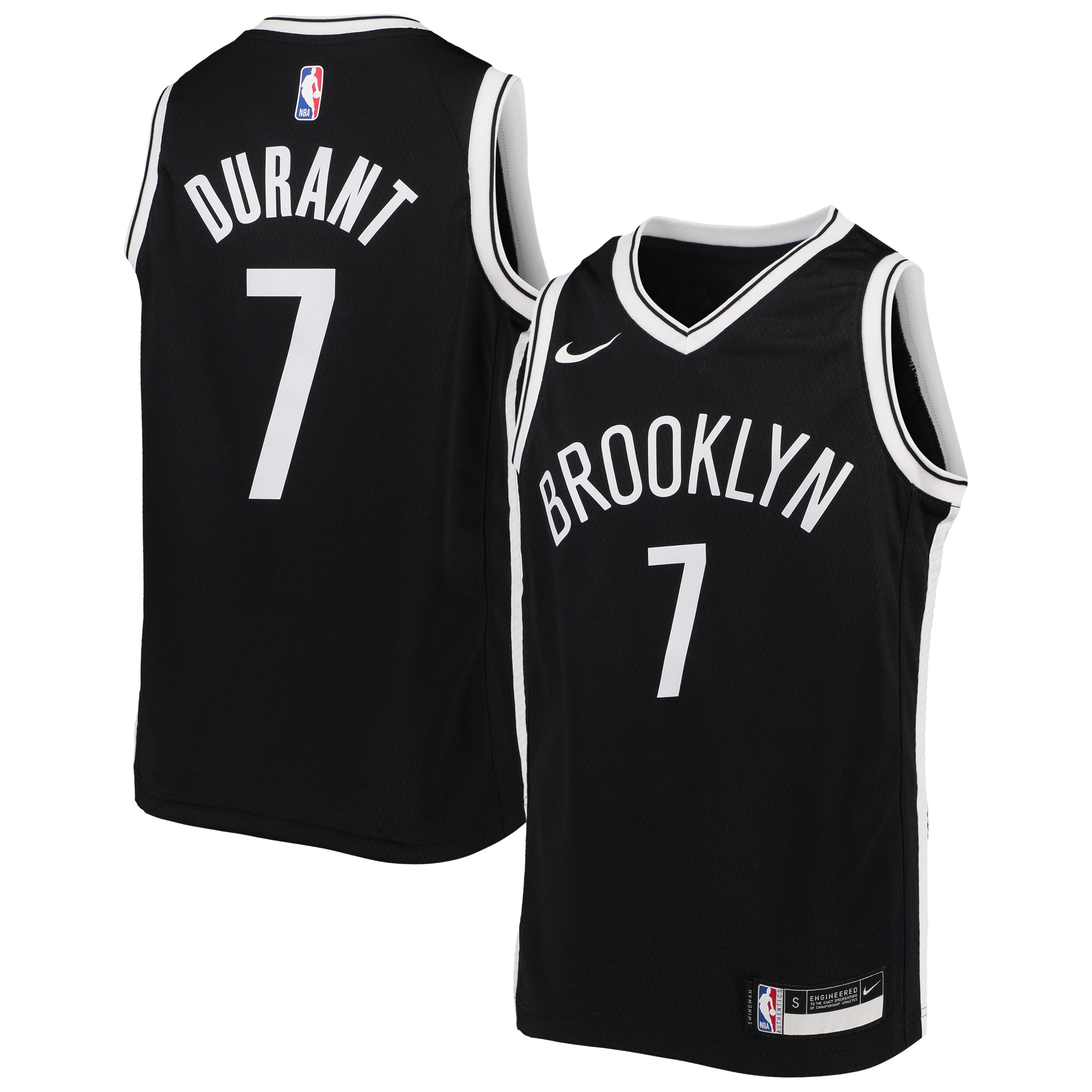 Youth Nike Kevin Durant Black Brooklyn Nets Swingman Jersey - Icon Edition - image 1 of 3