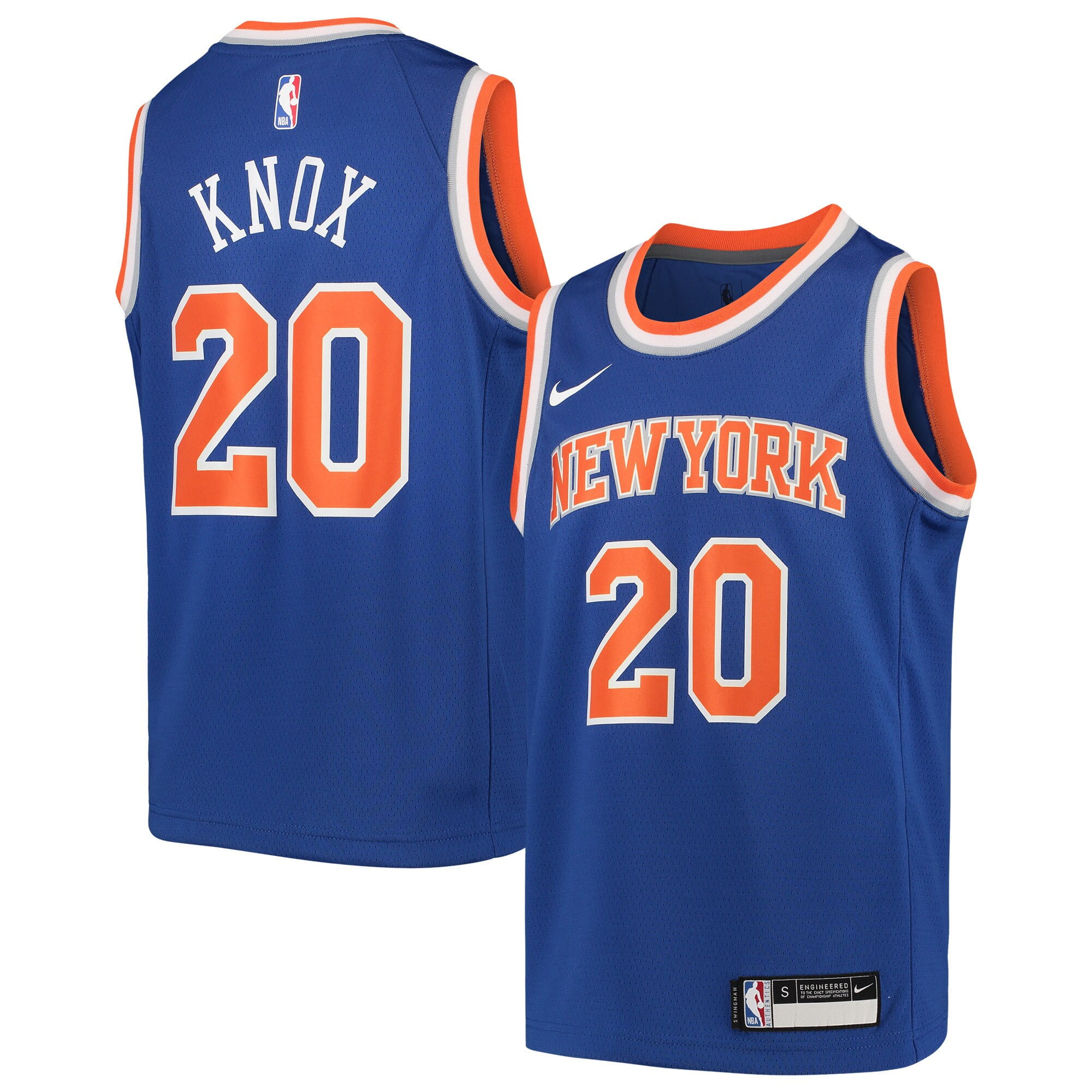 Youth Nike Kevin Knox Blue New York Knicks Team Swingman Jersey - Icon  Edition 