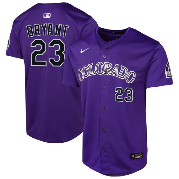 Youth-Nike Kris Bryant Purple Colorado Rockies Alternate Limited Player Jersey