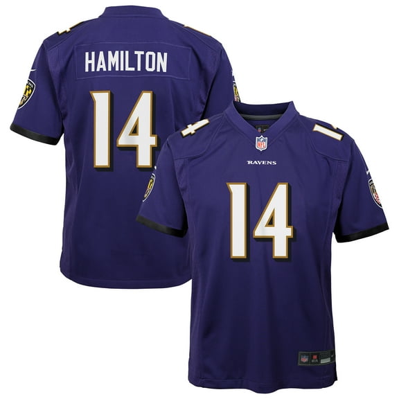 Youth Nike Kyle Hamilton Purple Baltimore Ravens Team Game Jersey