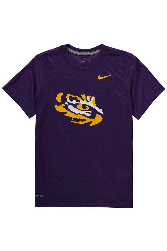 Youth Nike LSU Tigers Purple Logo Legend Performance T-Shirt