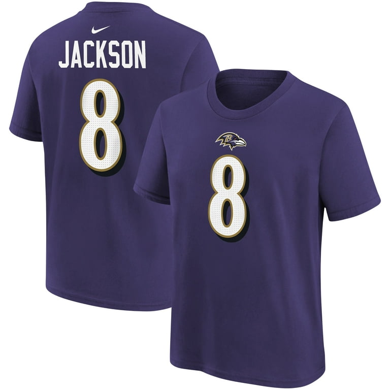 Kids Nike Lamar Jackson Purple Baltimore Ravens T-Shirt Apparel