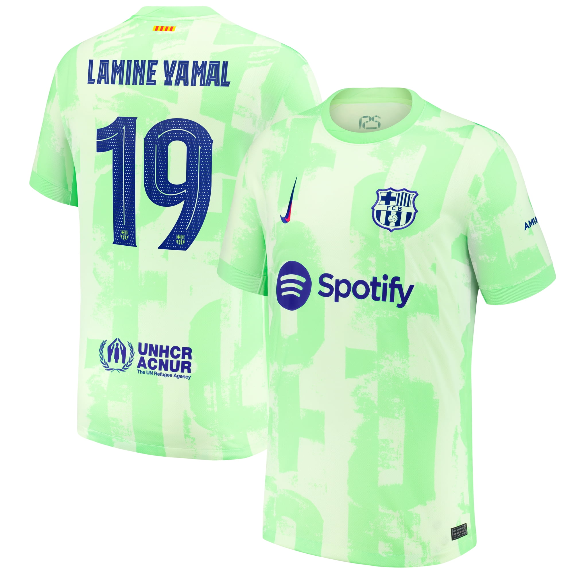 Youth Nike Lamine Yamal Yellow Barcelona 2024/25 Third Replica Player