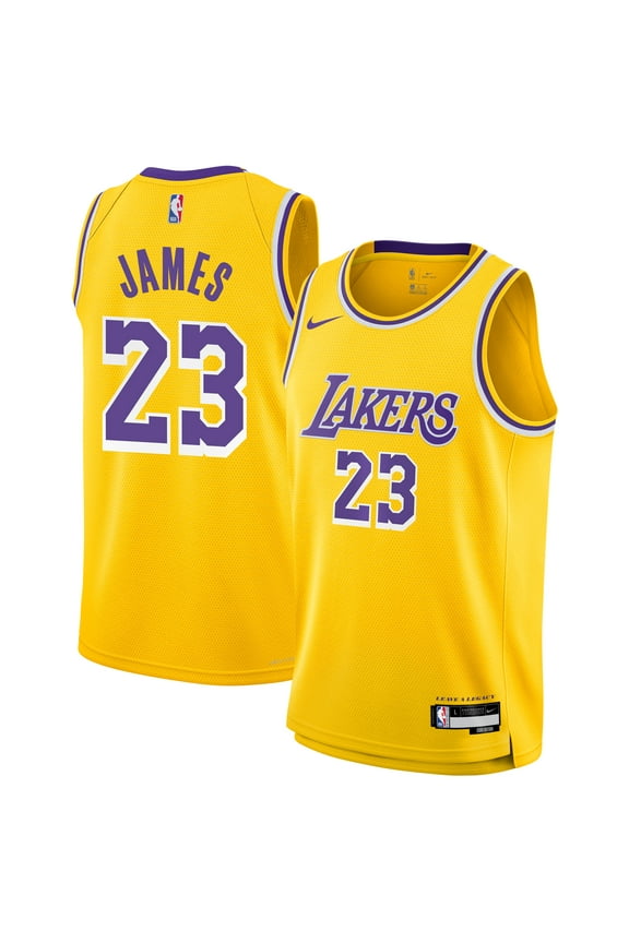 Youth Nike LeBron James Gold Los Angeles Lakers Swingman Jersey - Icon Edition