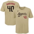 thumbnail image 1 of Youth Nike Madison Bumgarner Sand Arizona Diamondbacks City Connect Name & Number T-Shirt, 1 of 3