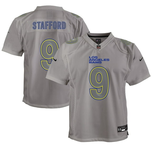 Youth Nike Matthew Stafford Gray Los Angeles Rams Atmosphere Game Jersey