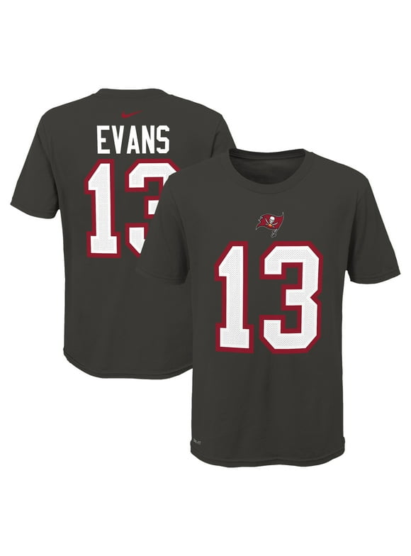 Youth Nike Mike Evans Pewter Tampa Bay Buccaneers Team Pride Player Name & Number T-Shirt