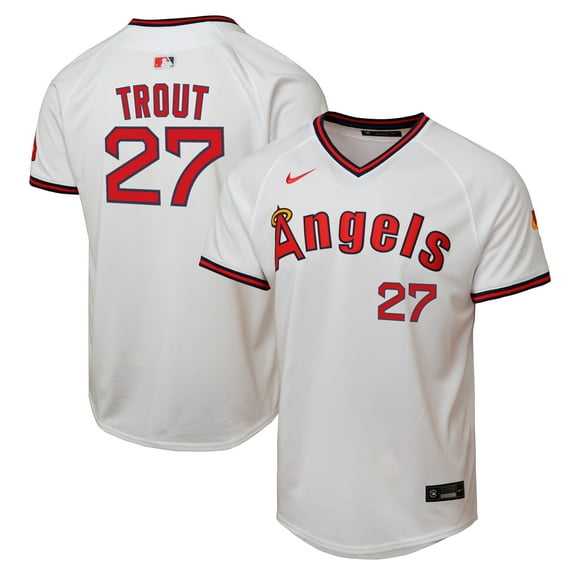 Youth Nike Mike Trout White Los Angeles Angels Alternate 2 Limited Player Jersey