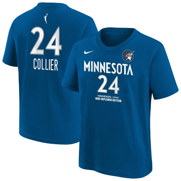 Youth-Nike Napheesa Collier Blue Minnesota Lynx Explorer Edition Name & Number T-Shirt