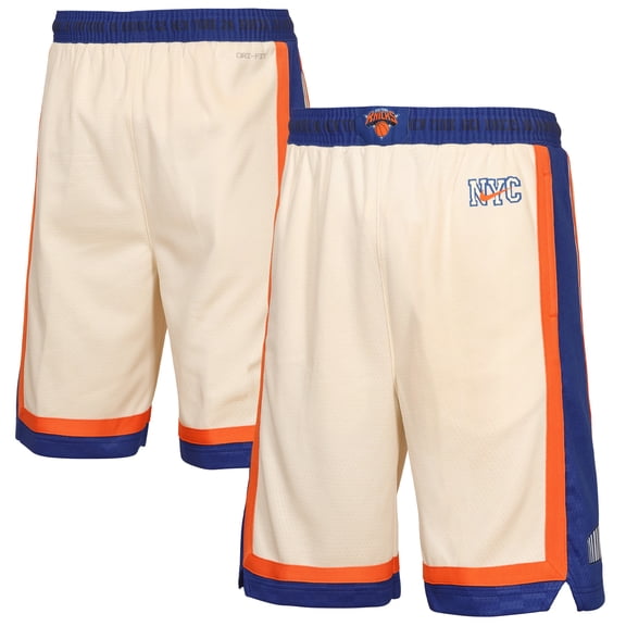 Youth Nike Natural New York Knicks 2025/26 City Edition Swingman Performance Shorts