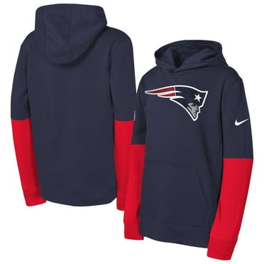 Youth Nike  Navy New England Patriots  Club Pullover Hoodie