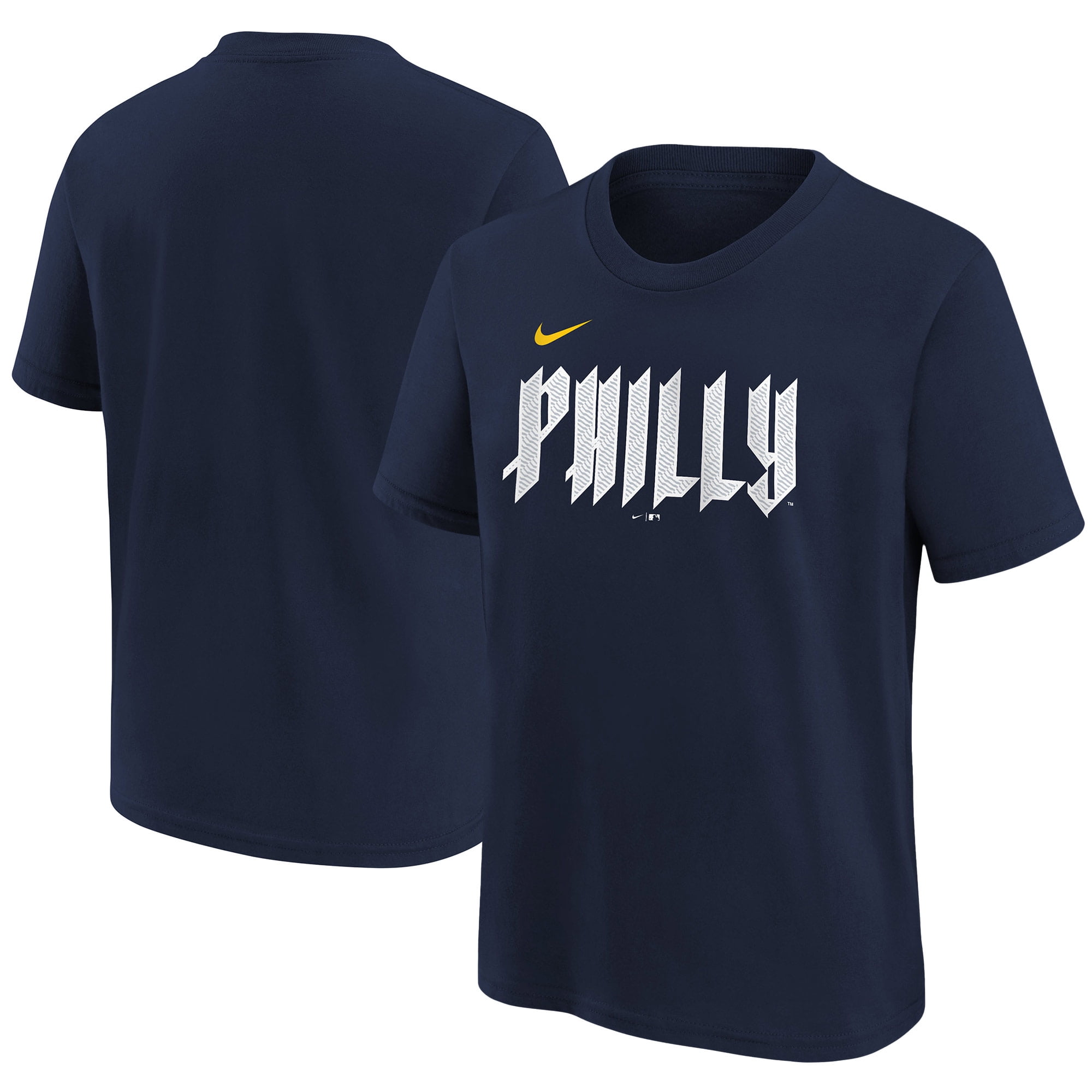 Youth Nike Navy Philadelphia Phillies 2024 City Connect Wordmark T 