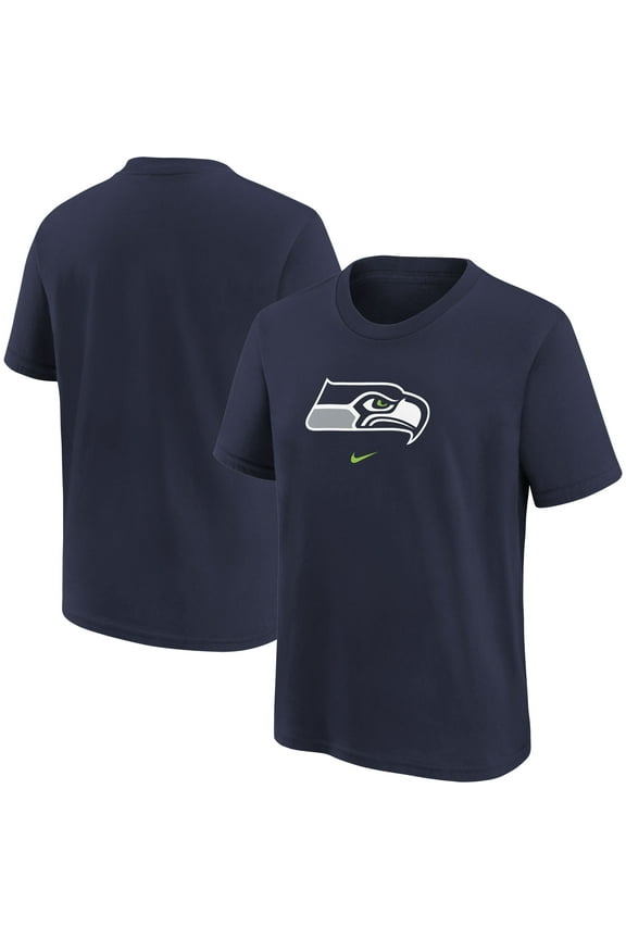 Youth Nike Navy Seattle Seahawks Logo T-Shirt