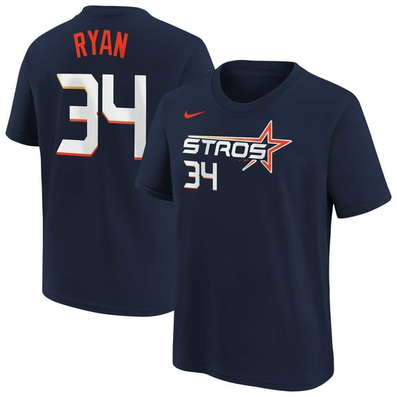 Youth Nike Nolan Ryan Navy Houston Astros Fuse City Connect Name & Number T-Shirt