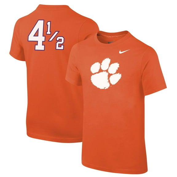 Youth Nike Orange Clemson Tigers Disney  #4- Player T-Shirt