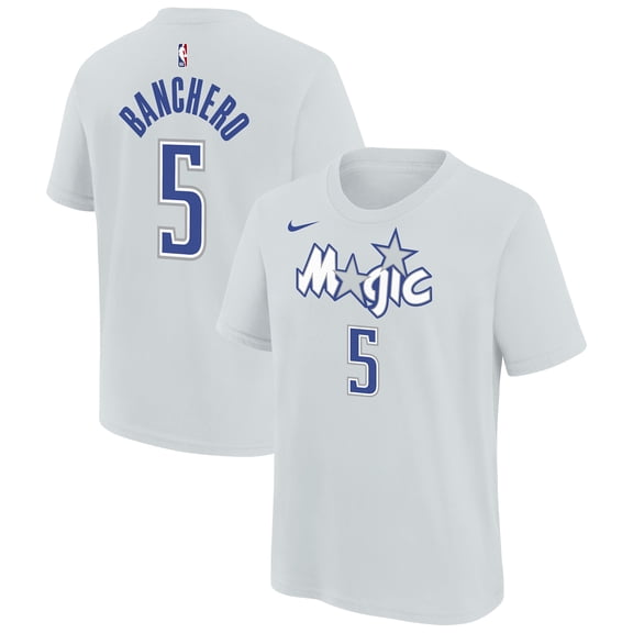 Youth Nike Paolo Banchero Silver Orlando Magic 2025/26 City Edition Name & Number T-Shirt