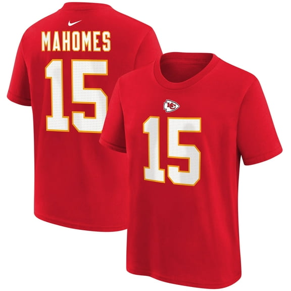 Youth Nike Patrick Mahomes Red Kansas City Chiefs Player Name & Number T-Shirt