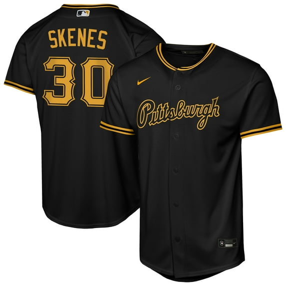Youth Nike Paul Skenes Black Pittsburgh Pirates Alternate Replica Jersey