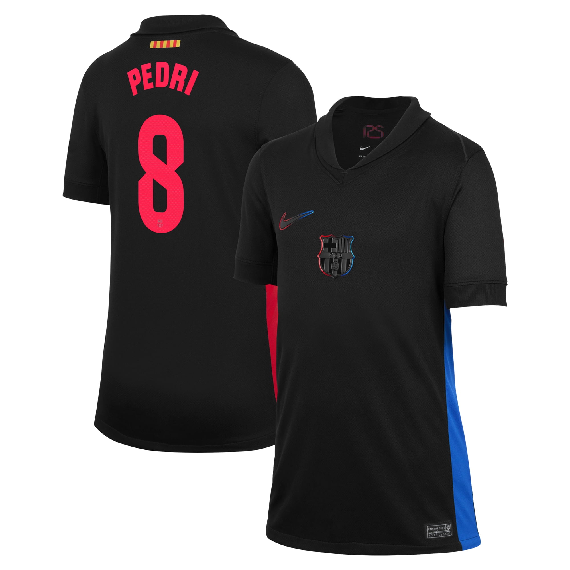 Youth Nike Pedri Black Barcelona 2024/25 Away Replica Player Jersey