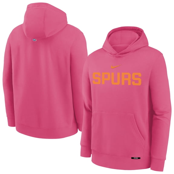 Youth Nike Pink San Antonio Spurs 2025/26 City Edition Club Fleece Pullover Hoodie